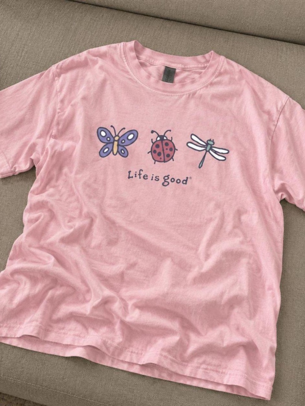 Gildan Pink Tee with Butt Graphics